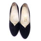 1950s Black Suede Ferragamo Pumps UK 4