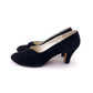 1950s Black Suede Ferragamo Pumps UK 4