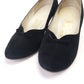 1950s Black Suede Ferragamo Pumps UK 4