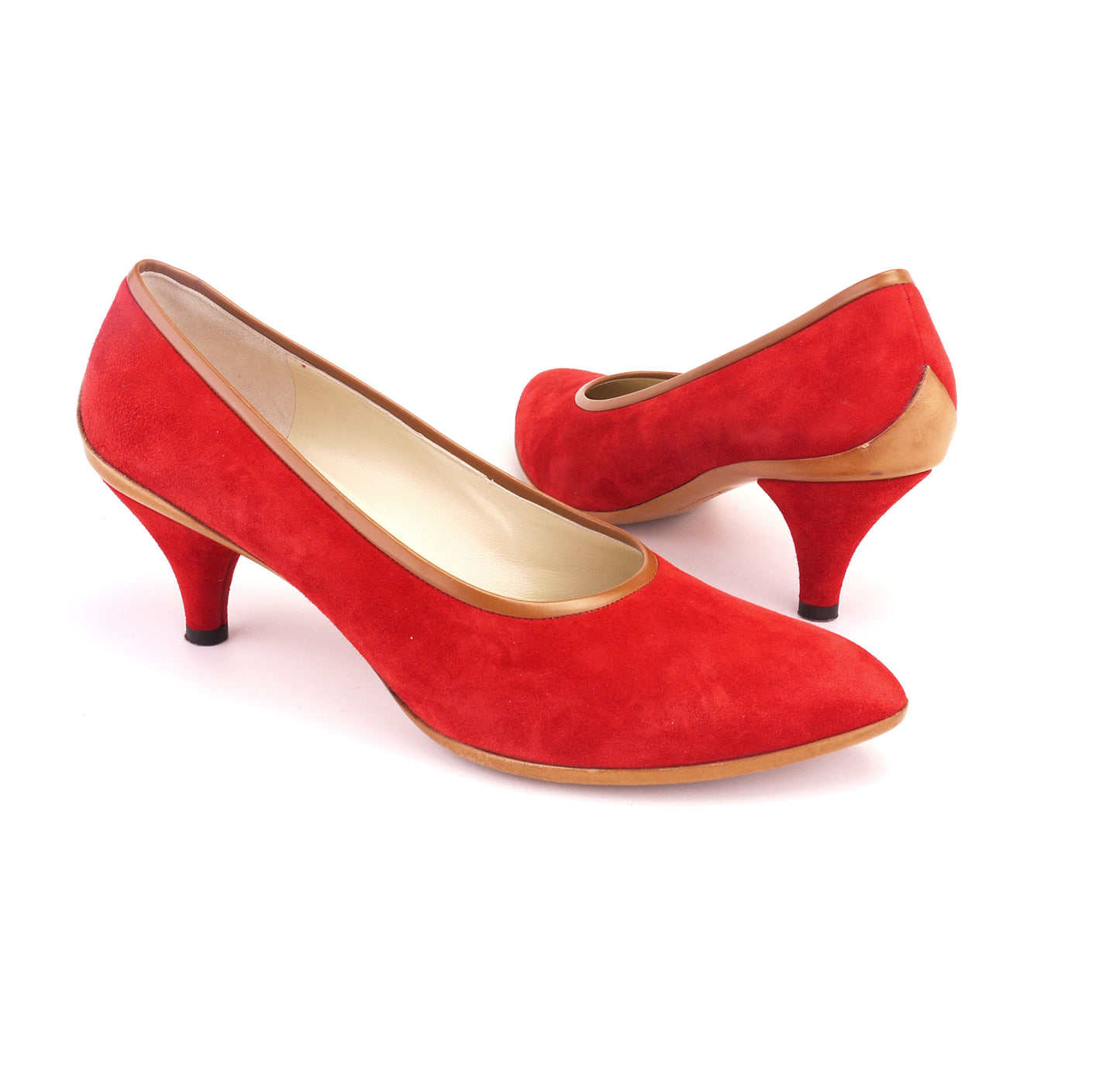 Ferragamo Limited Edition 1958 Red Suede Pumps UK 5.5