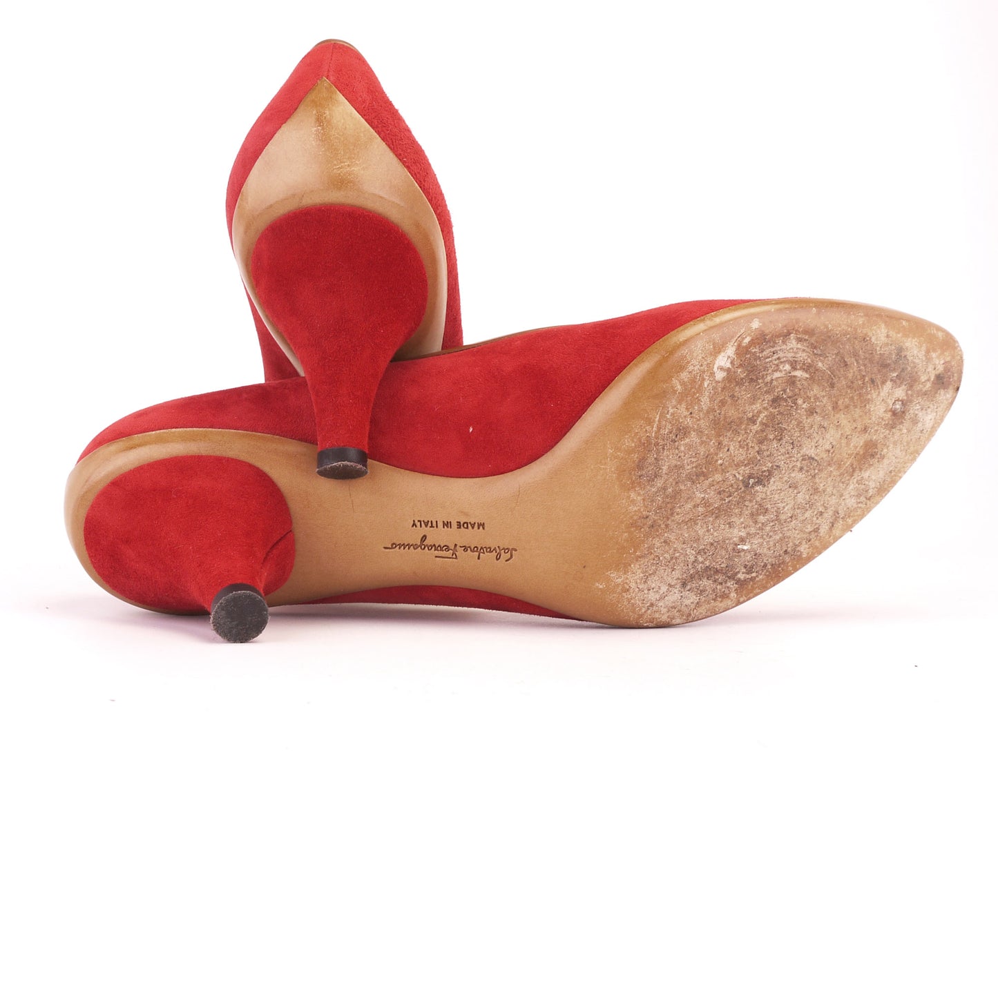 Ferragamo Limited Edition 1958 Red Suede Pumps UK 5.5