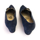 1960s Ferragamo Navy Horn Toe Pumps UK 4.5