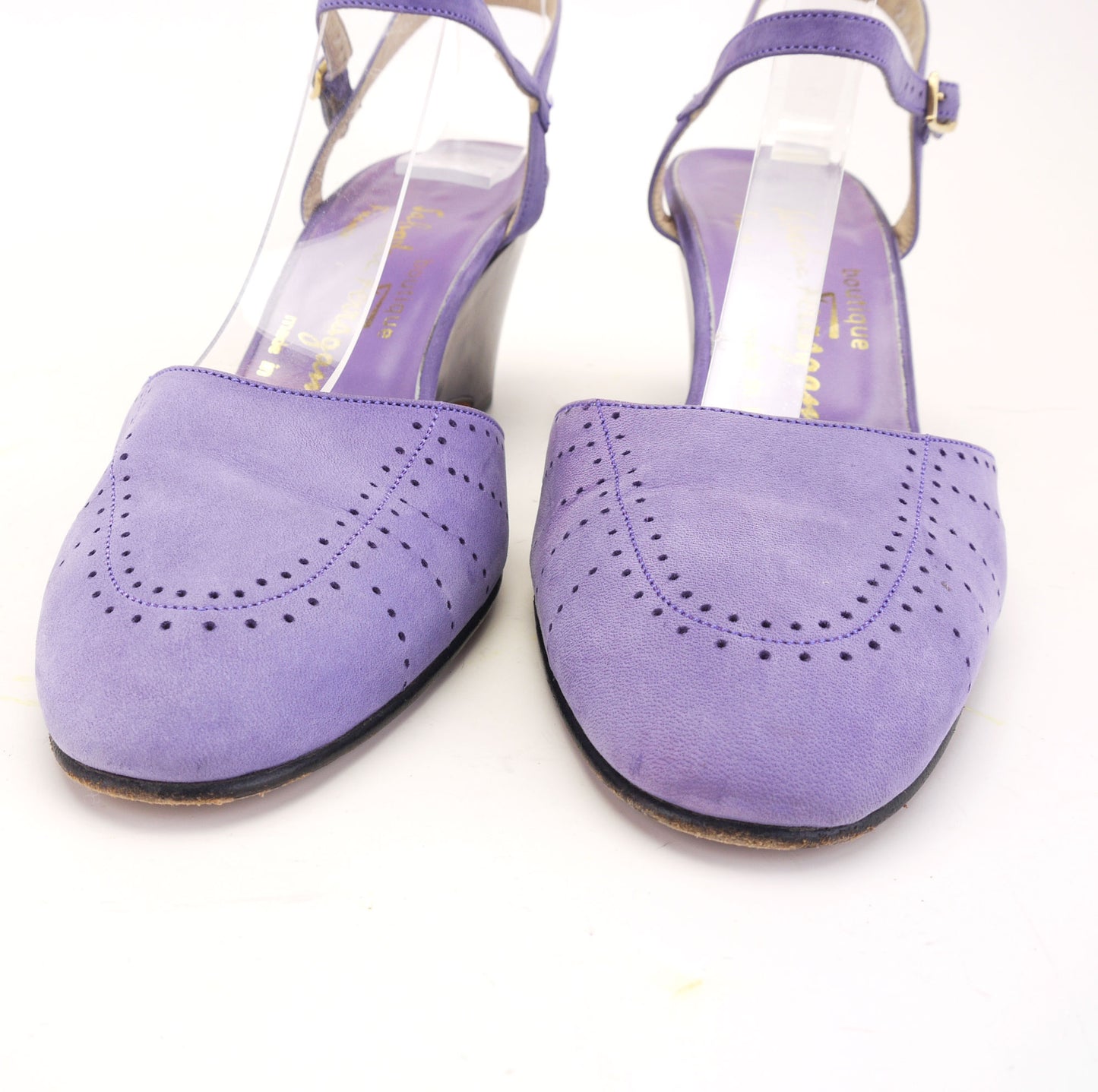 1970s Ferragamo Lilac & Purple Wedges UK 4.5