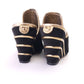 1990s Y2K Black Velvet Ferragamo Wedge Mules UK 3