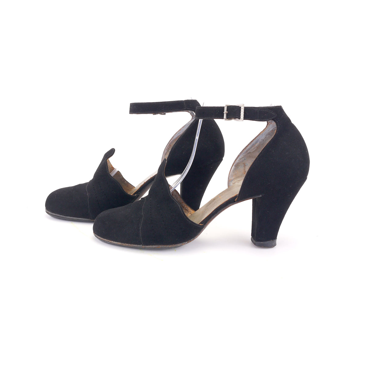 1940s D'Orsay Pumps w Ankle Strap by FHW UK 5