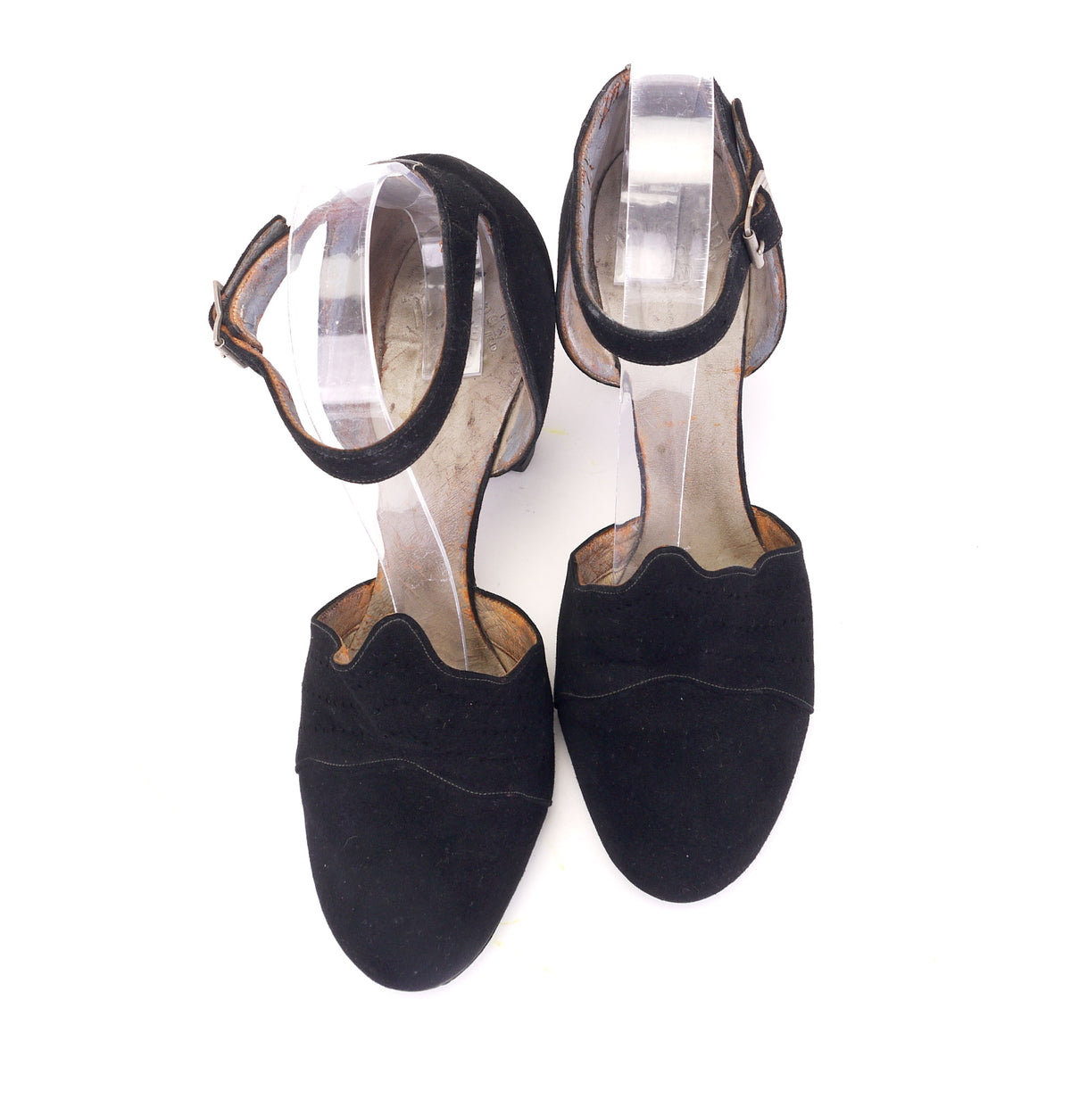 1940s D'Orsay Pumps w Ankle Strap by FHW UK 5