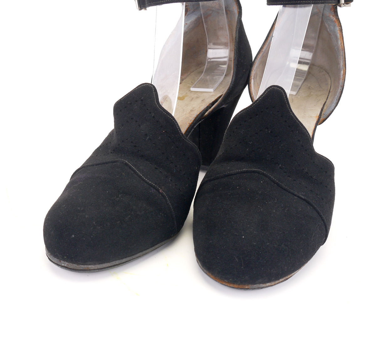 1940s D'Orsay Pumps w Ankle Strap by FHW UK 5