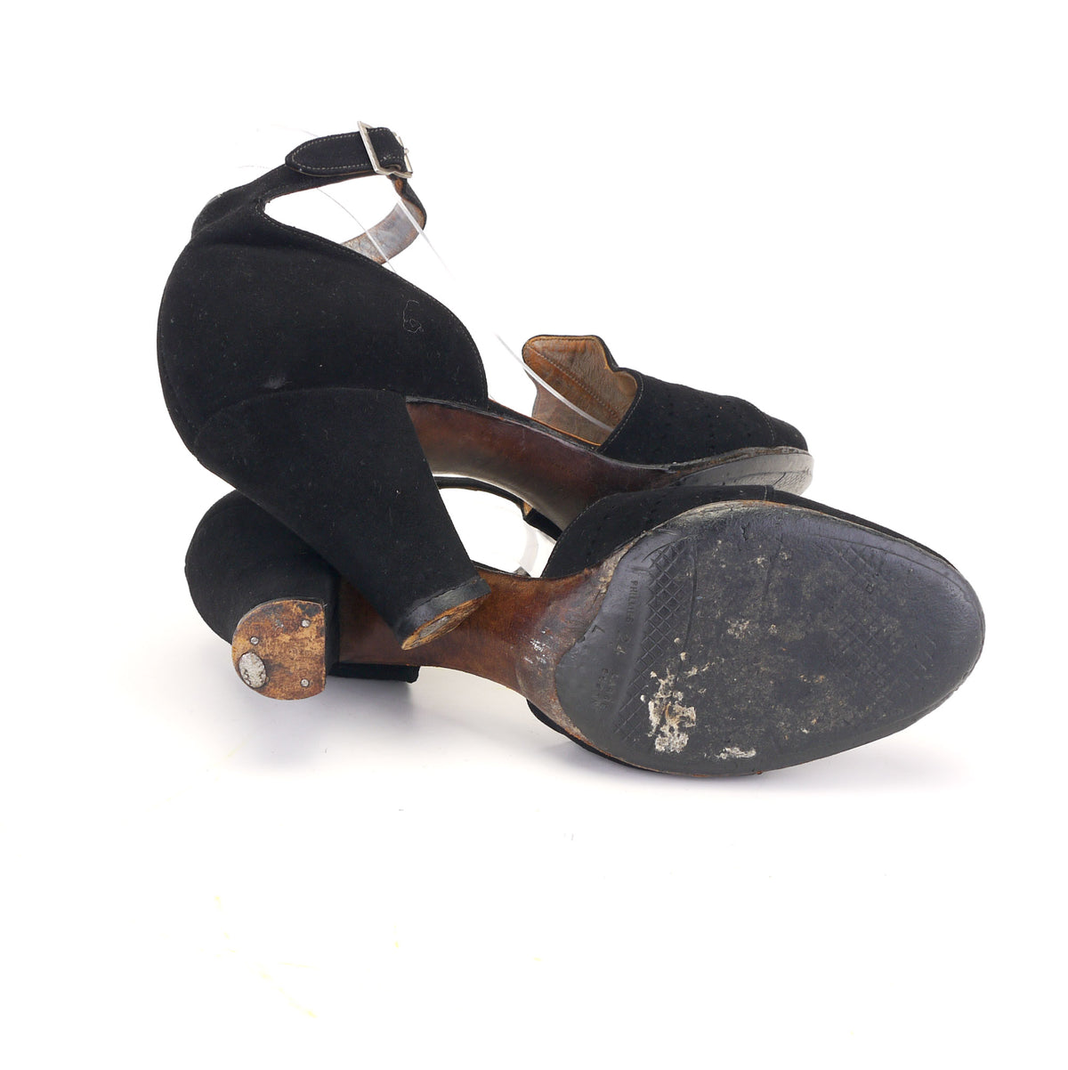 1940s D'Orsay Pumps w Ankle Strap by FHW UK 5