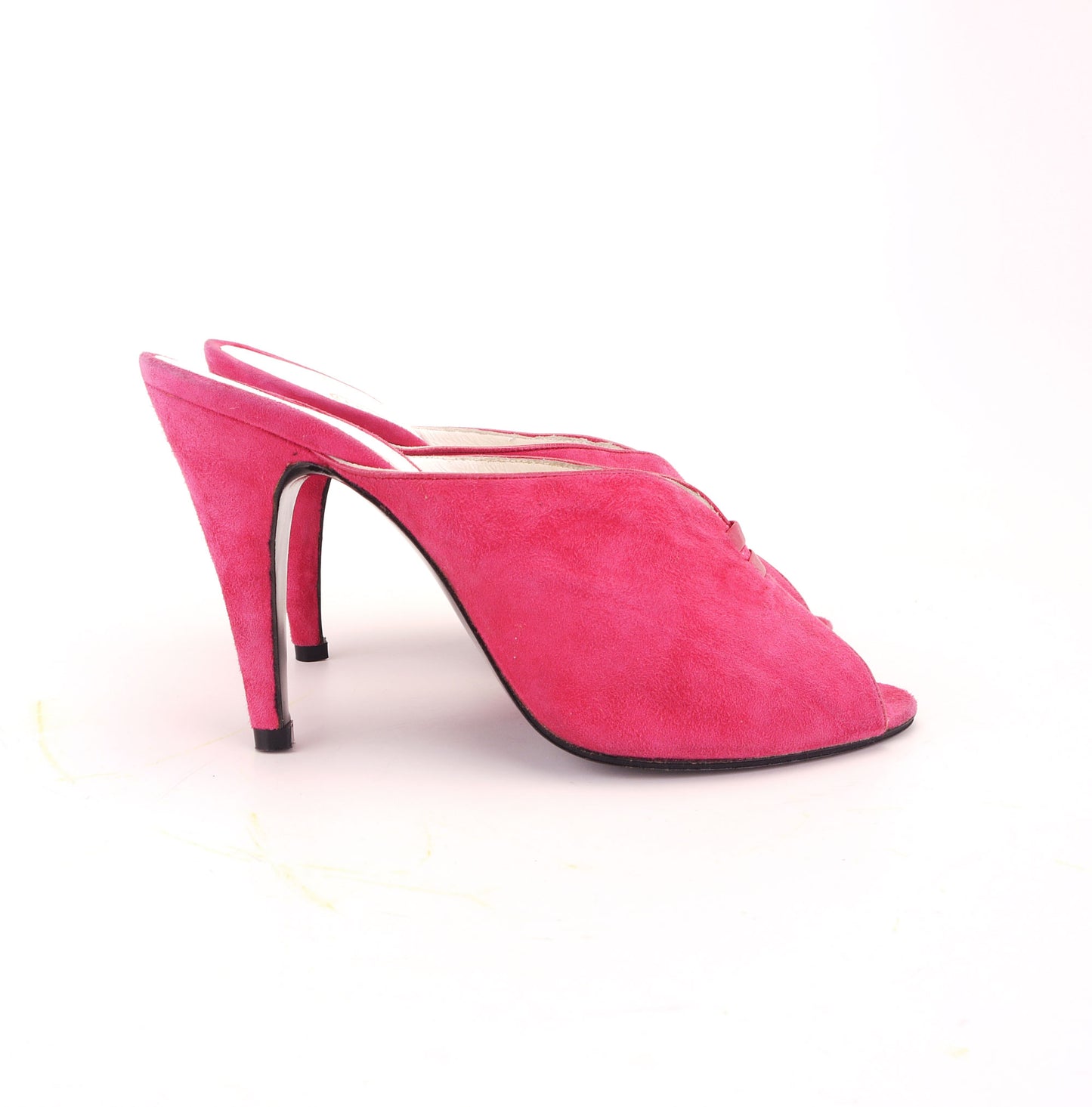 1980s Unworn Fuchsia Pink Mules by Franco Eboli UK 5