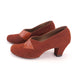 1950s Tan Suede High Cut Pumps UK 4
