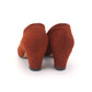1950s Tan Suede High Cut Pumps UK 4