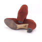 1950s Tan Suede High Cut Pumps UK 4