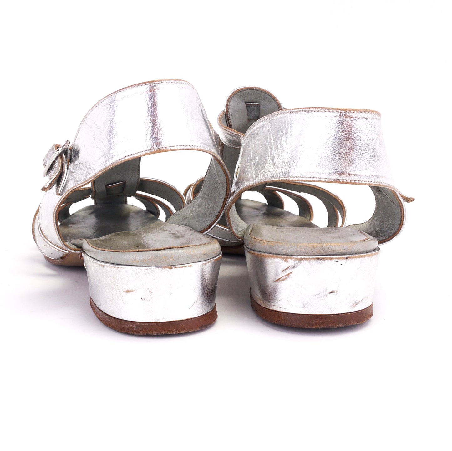 1930s Sliver Dancing Sandals by Gainsborough UK 5.5