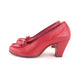 1940s Red Pumps with Apron Tongue UK 3.5