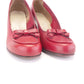 1940s Red Pumps with Apron Tongue UK 3.5