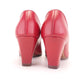 1940s Red Pumps with Apron Tongue UK 3.5