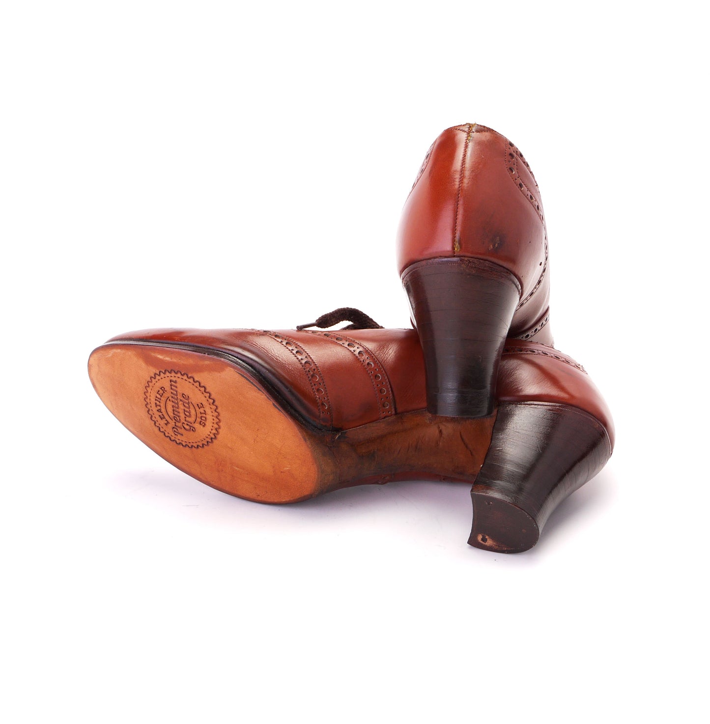 1940s/50s Tan Ghillies by Rice O'Neil UK 5