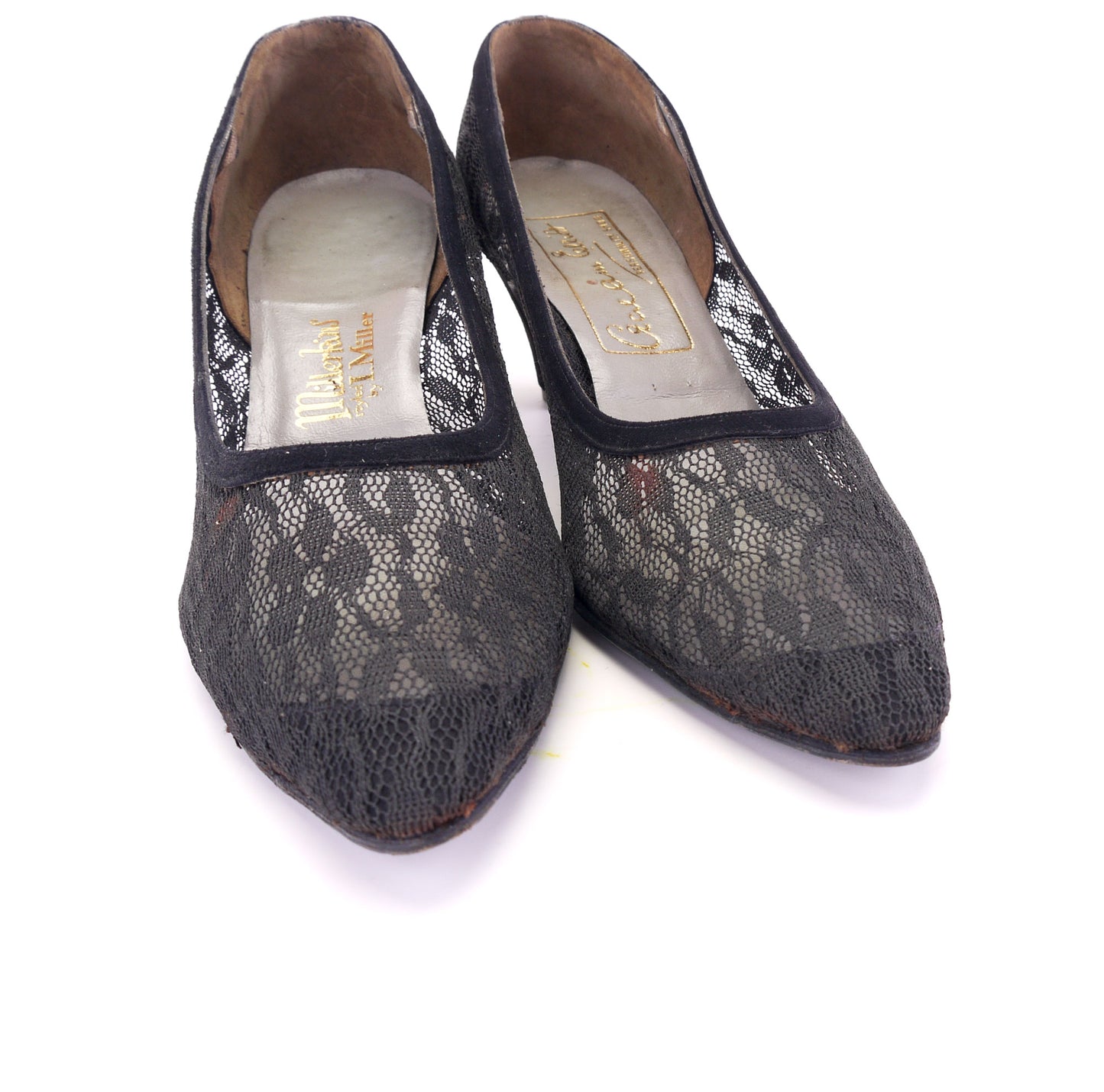 1960s I Miller Black Lace Pumps UK 6