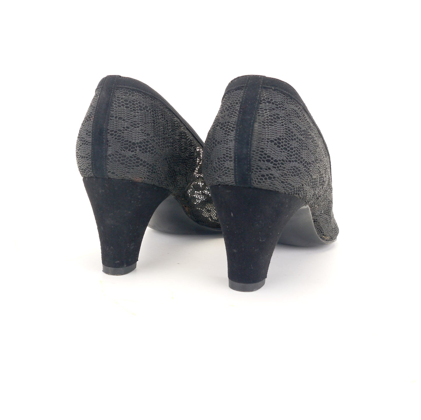 1960s I Miller Black Lace Pumps UK 6
