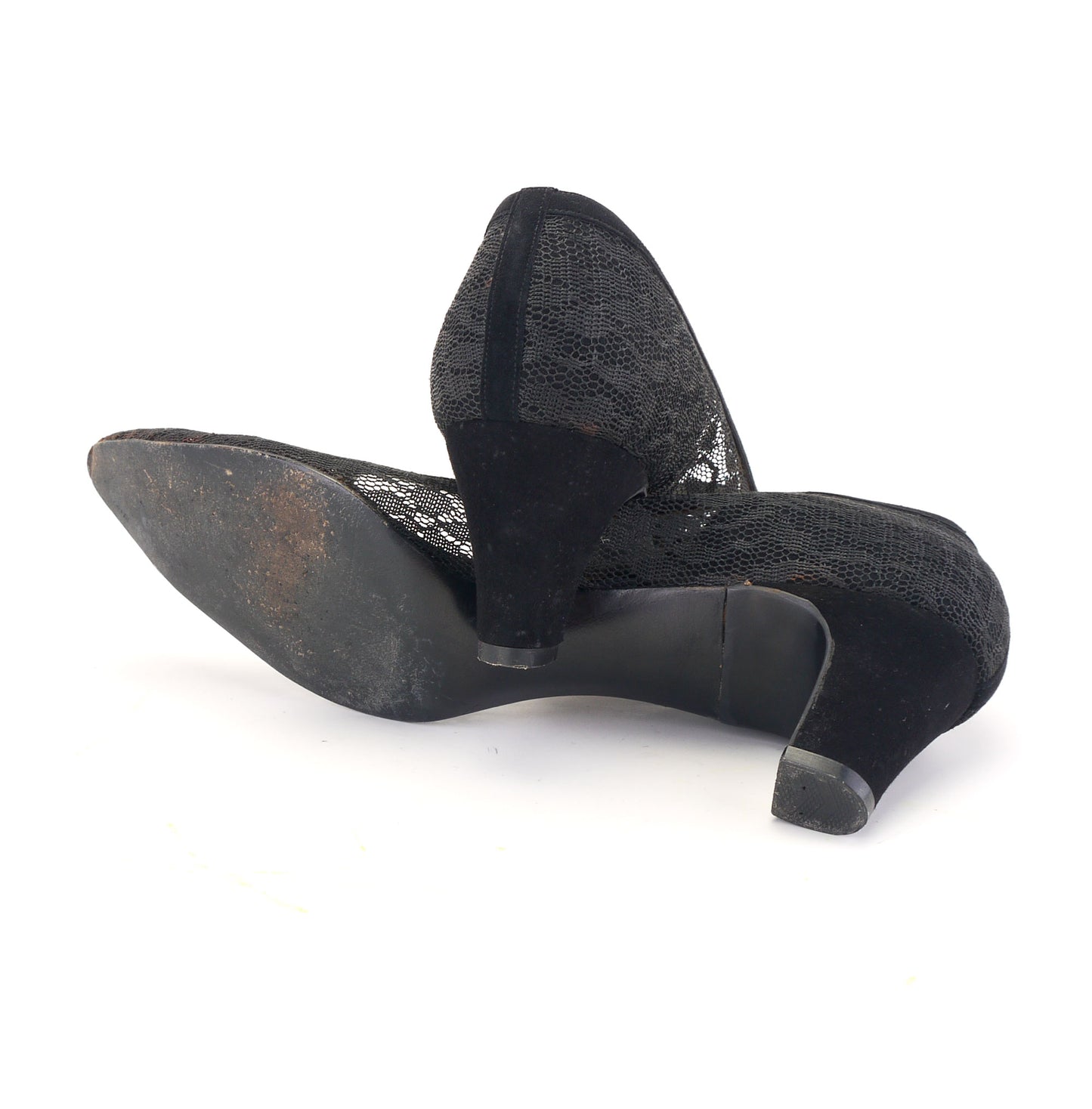 1960s I Miller Black Lace Pumps UK 6
