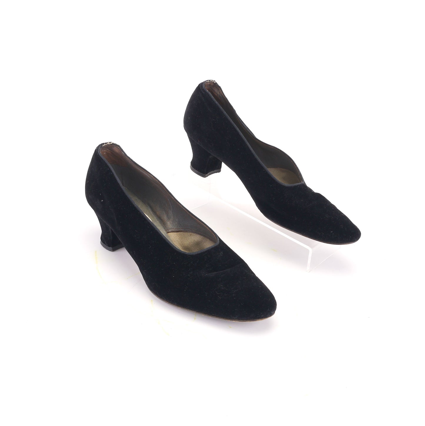 1920s Black Velvet Pumps by Ed Gerrett UK 5