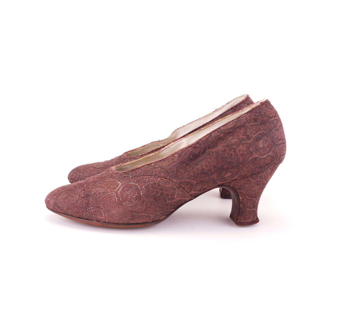 1920s Purple & Silver Brocade Pumps by GH Lee UK 2
