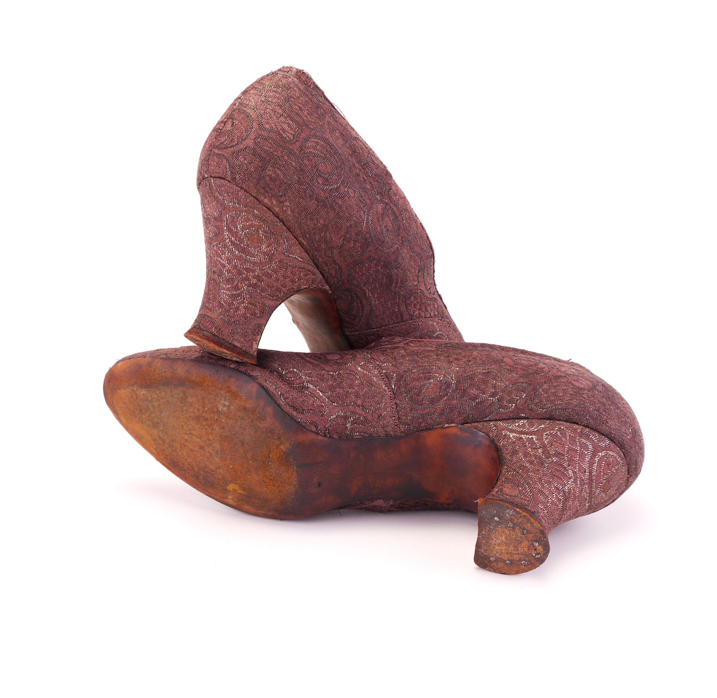 1920s Purple & Silver Brocade Pumps by GH Lee UK 2