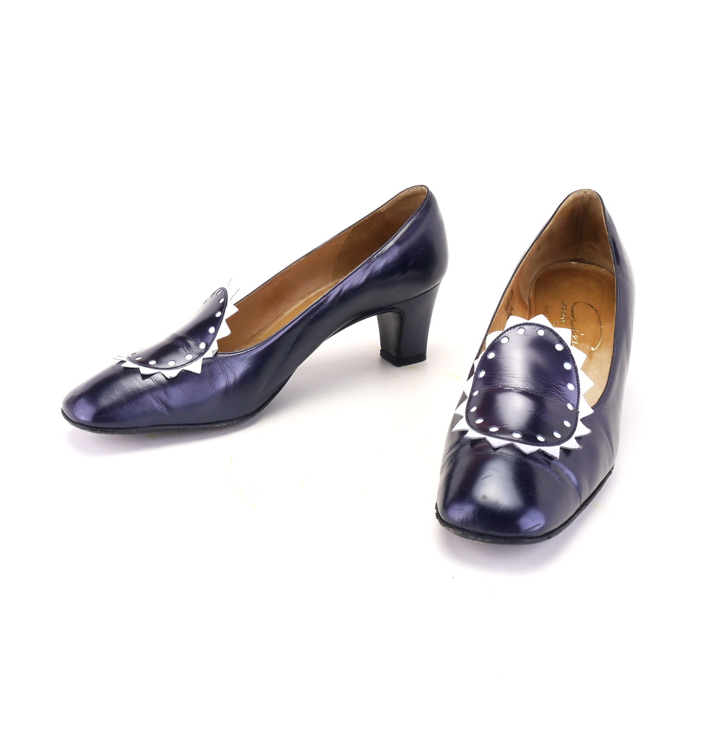 1960s Navy Gina Pumps with Sunburst UK 5.5