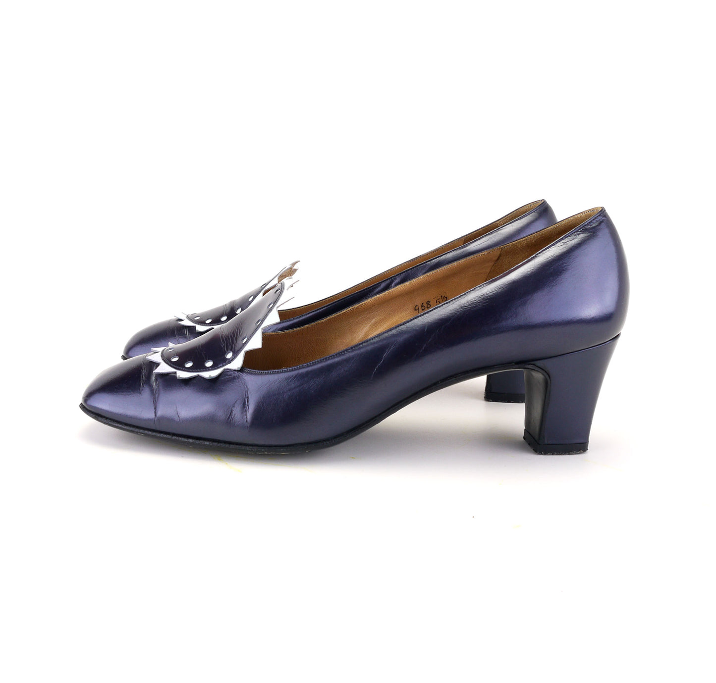 1960s Navy Gina Pumps with Sunburst UK 5.5