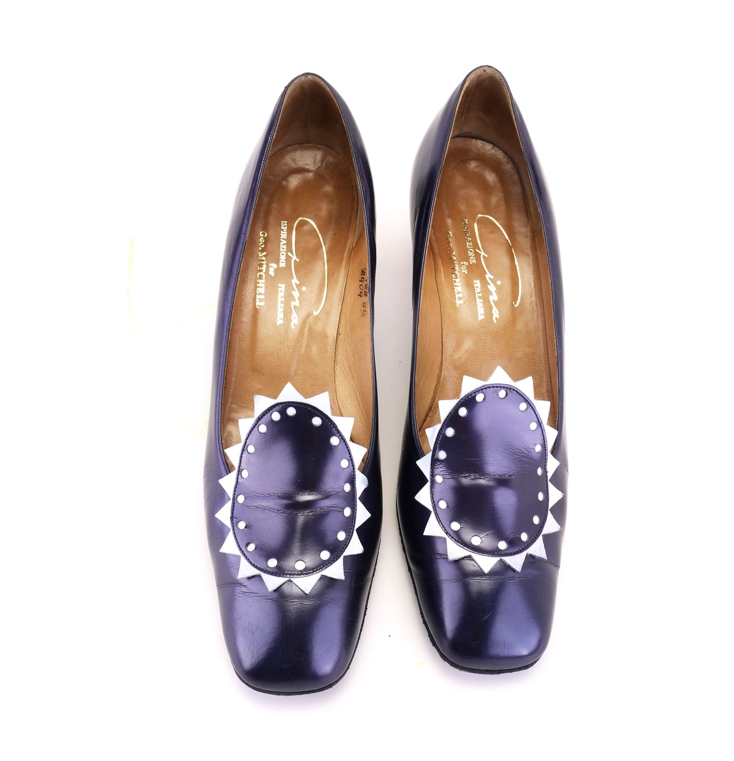 1960s Navy Gina Pumps with Sunburst UK 5.5