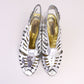 1980s Giovannetti Silver Cutwork Slingbacks UK 4