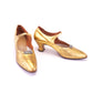 1920s Gold Mary Jane Bar Shoes UK 7