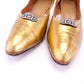 1920s Gold Mary Jane Bar Shoes UK 7
