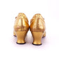 1920s Gold Mary Jane Bar Shoes UK 7