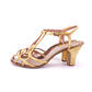 40 / 50s Gold Strappy Barefoot Sandals by Hudsons UK 5