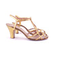 40 / 50s Gold Strappy Barefoot Sandals by Hudsons UK 5