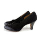 1950s Black Leather & Suede Graeme Elliott Pumps UK 4.5