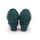 1930s Green Corduroy House Shoes UK 4