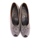 1940s Grey Suede Peep Toe Pumps  UK 5