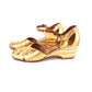 1940s Harrods Gold Triple Wedge Heels UK 4.5