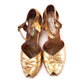 1940s Harrods Gold Triple Wedge Heels UK 4.5