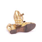 1940s Harrods Gold Triple Wedge Heels UK 4.5