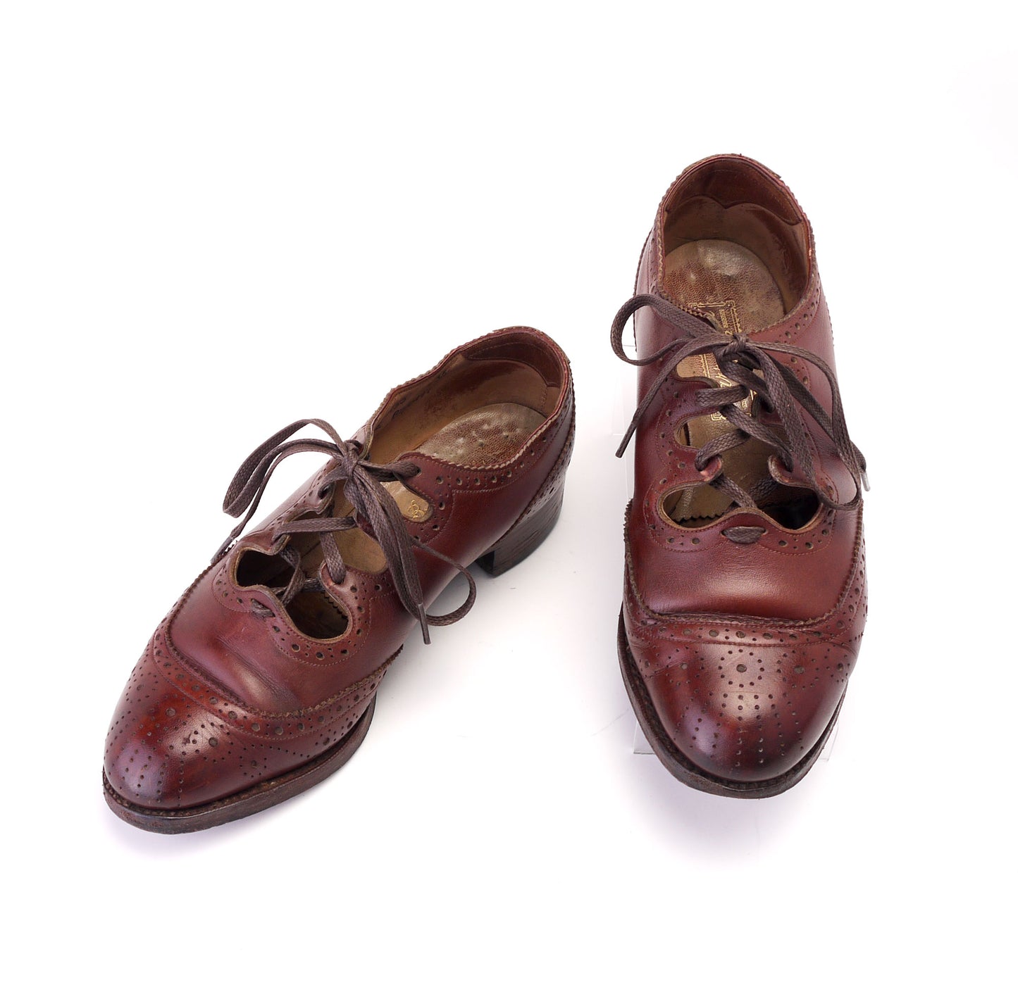 Vintage Heavy Ladies Brogue Ghillies by Harrods UK 6