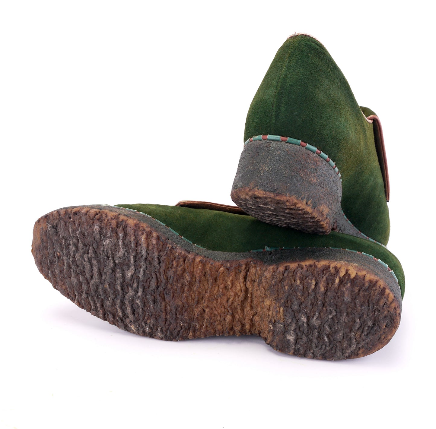 1940s Green Suede Casual Shoes by Harrods for Duchess of G Size 6