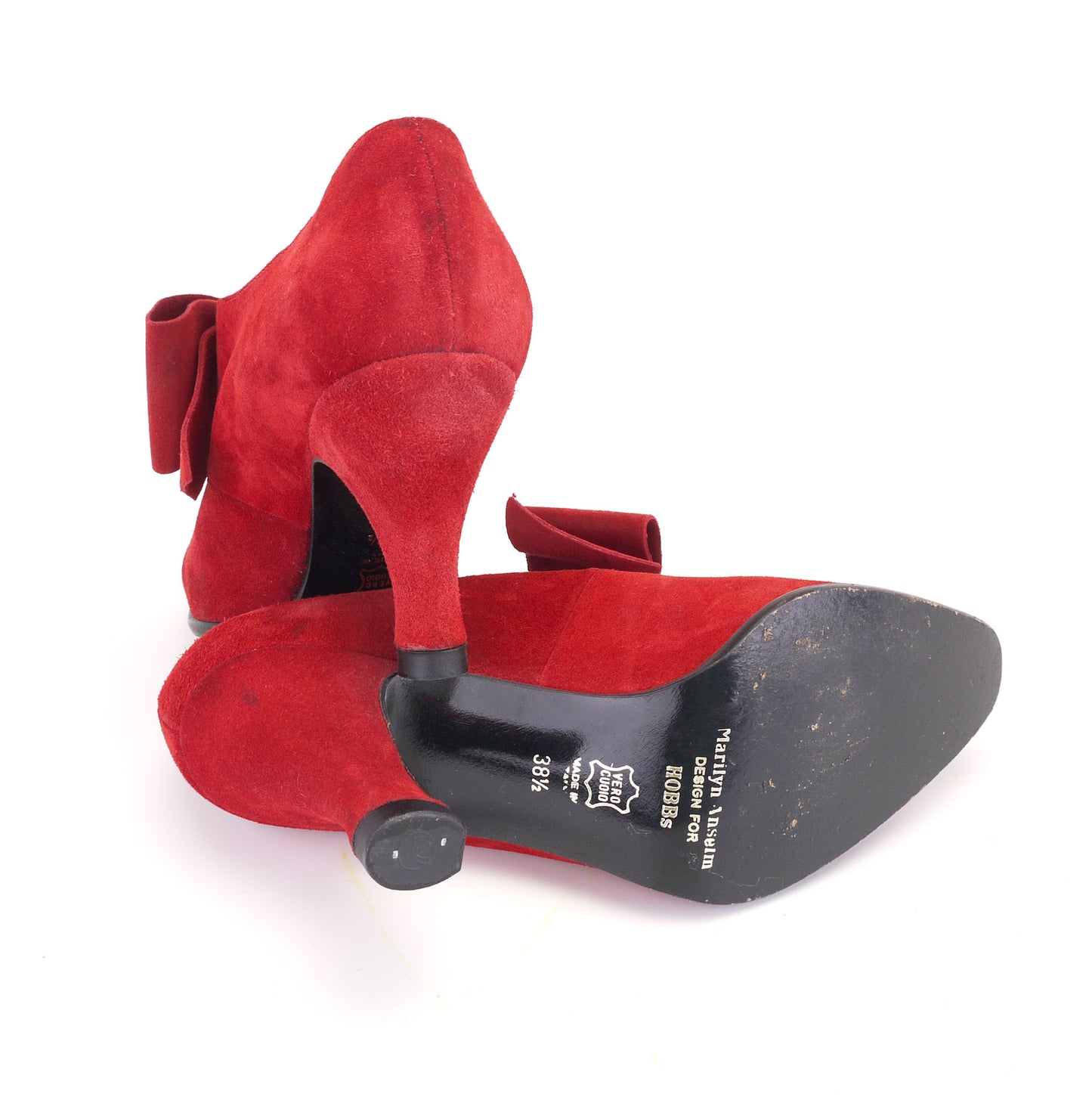 90s Marilyn Anselm for Hobbs Red Bow Pumps UK 5.5
