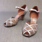 1940s Silver Mesh Sandals by Hollywood UK 4.5