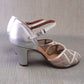 1940s Silver Mesh Sandals by Hollywood UK 4.5