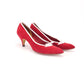 Holmes 1950s Red & White Stiletto Pumps UK 5.5