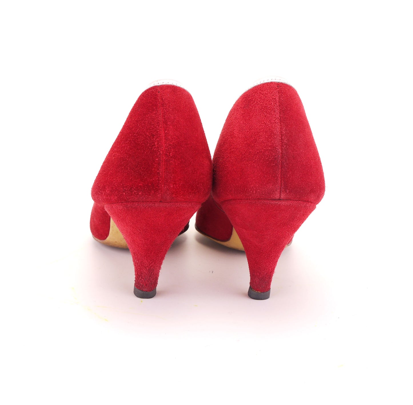 Holmes 1950s Red & White Stiletto Pumps UK 5.5
