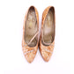 1950s Marbled Leather Stiletto Pumps by Hutchings UK 5.5